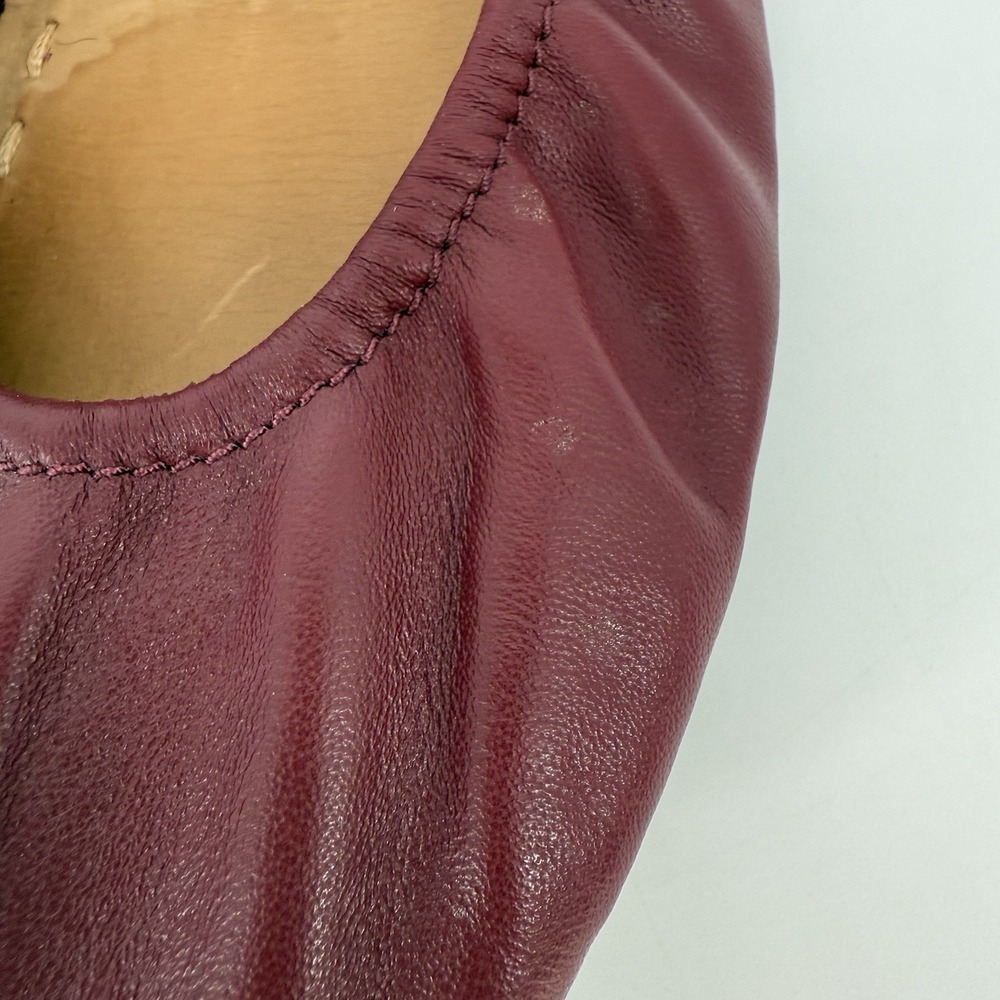 TIEKS GARVELLI BALLET FLAT, ROUND TOE, LEATHER BURGUNDY CLASSIC SIZE 11 - Picture 3 of 8